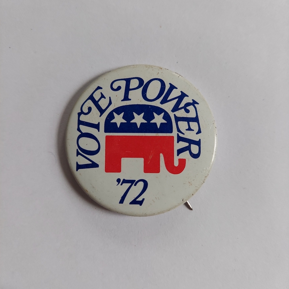 Vintage 70s Pins Pinback Buttons Illinois Republican Political Campaign - Picture 4 of 12